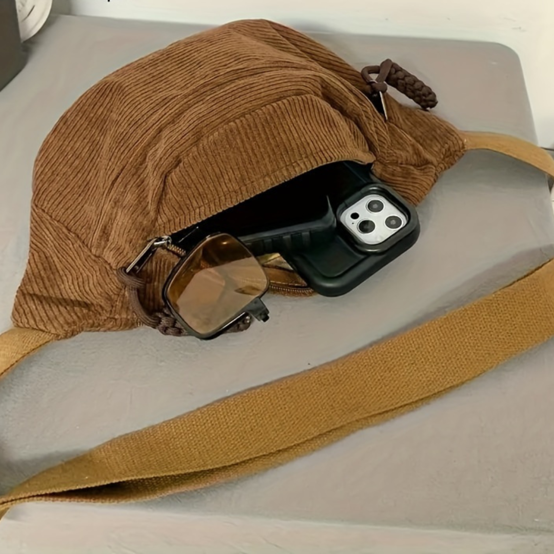 Bruna | Sac à Bandoulière en Velours Côtelé