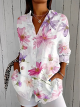 Alizée™ | Blouse colorée à imprimé artistique
