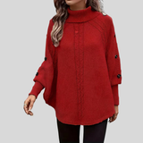 Cordelia - Pull Col Roulé en Tricot Cablé