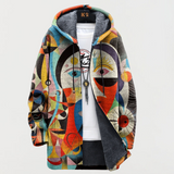Clara | Manteau à Motif Abstrait