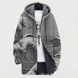 Océane | Veste à Motif Vagues