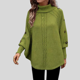 Cordelia - Pull Col Roulé en Tricot Cablé