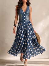 Carlotta | Robe Midi en Chiffon à Pois