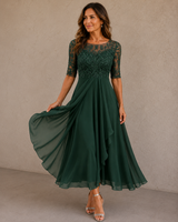 Adèle™ | Robe en Dentelle et Mousseline