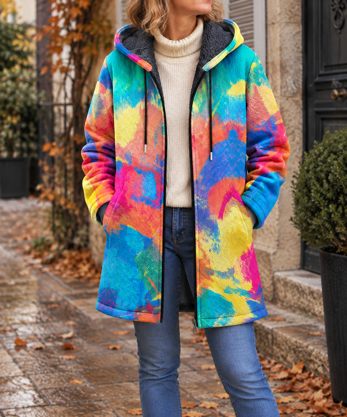 Apolline | Veste à Capuche Artistique