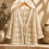 Charlotte™ | Cardigan en Crochet Fleuri#