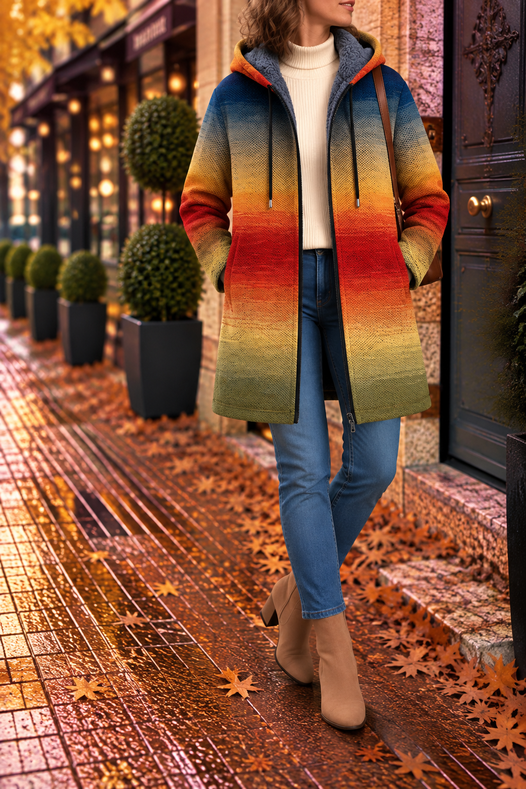Ambre | Veste à Dégradé Automnal