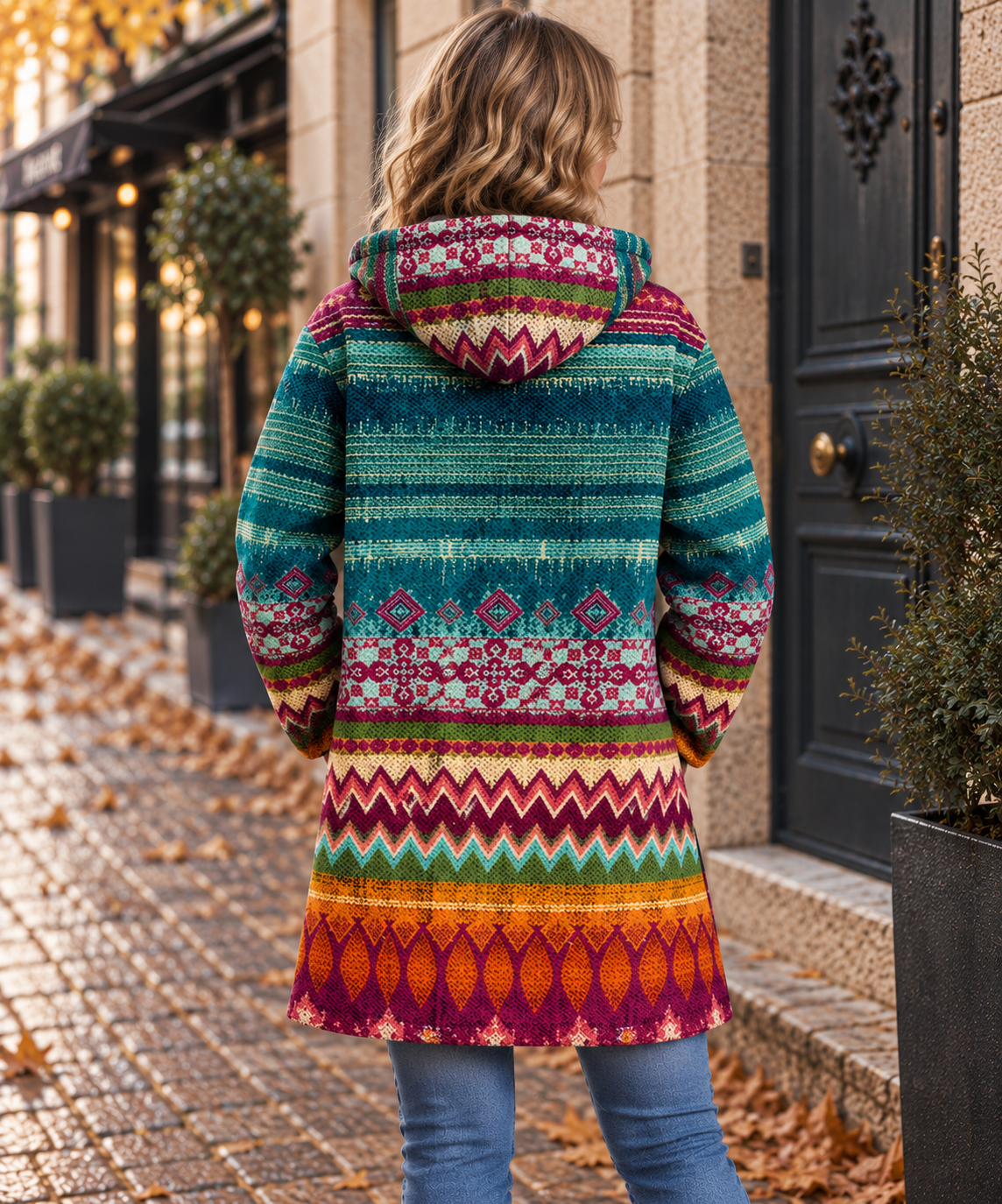 Élodie | Veste à Motifs Ethniques