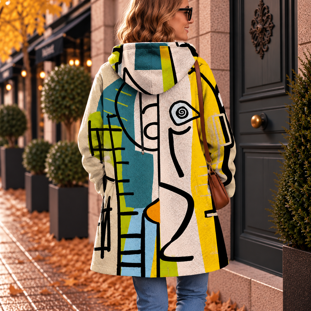 Clara | Manteau à Motif Abstrait