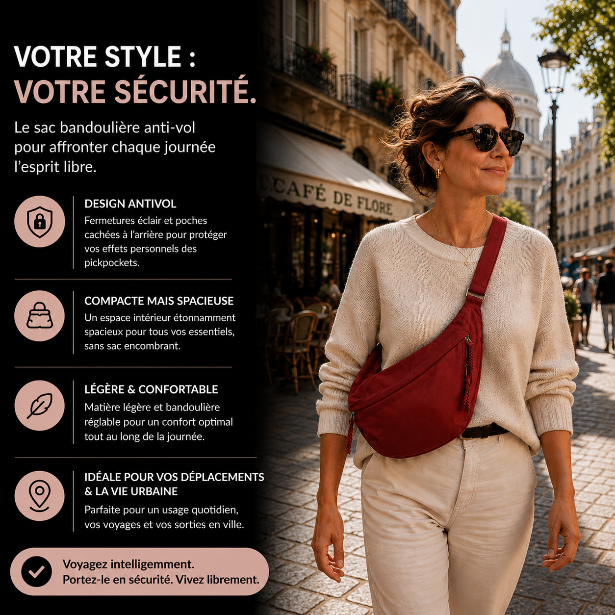 Serafina | Sac à Bandoulière Bordeaux