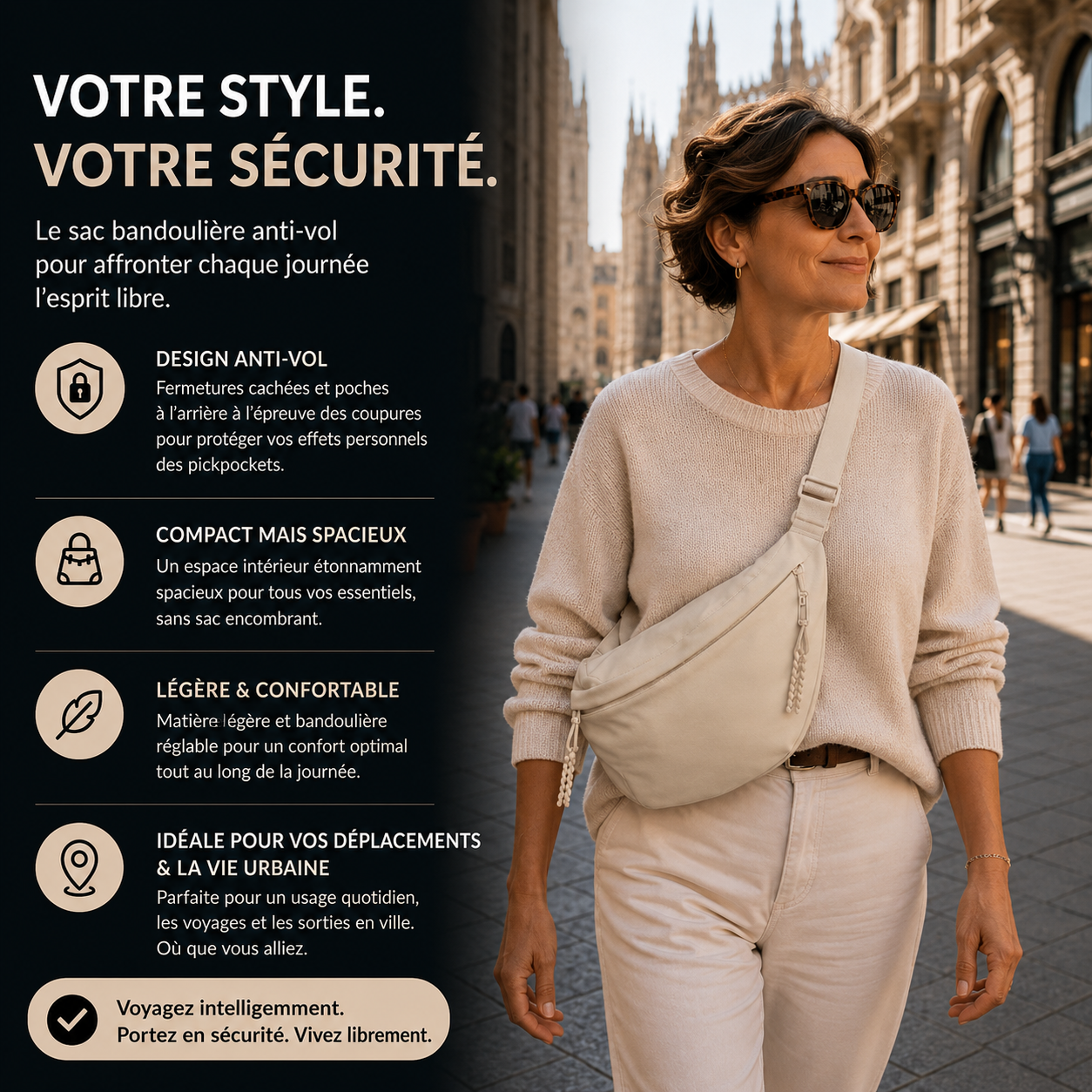 Rossana | Sac à Bandoulière Beige