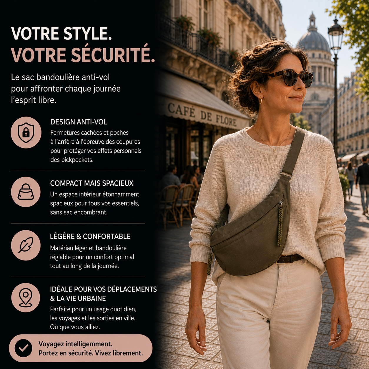 Agata | Sac à Bandoulière Vert Olive
