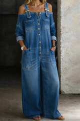 Alessia™ | Combinaison Denim Élégante à Épaules Dénudées