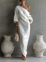 Élise™ — Robe longue asymétrique