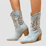 Callie | Bottines Western Brodées